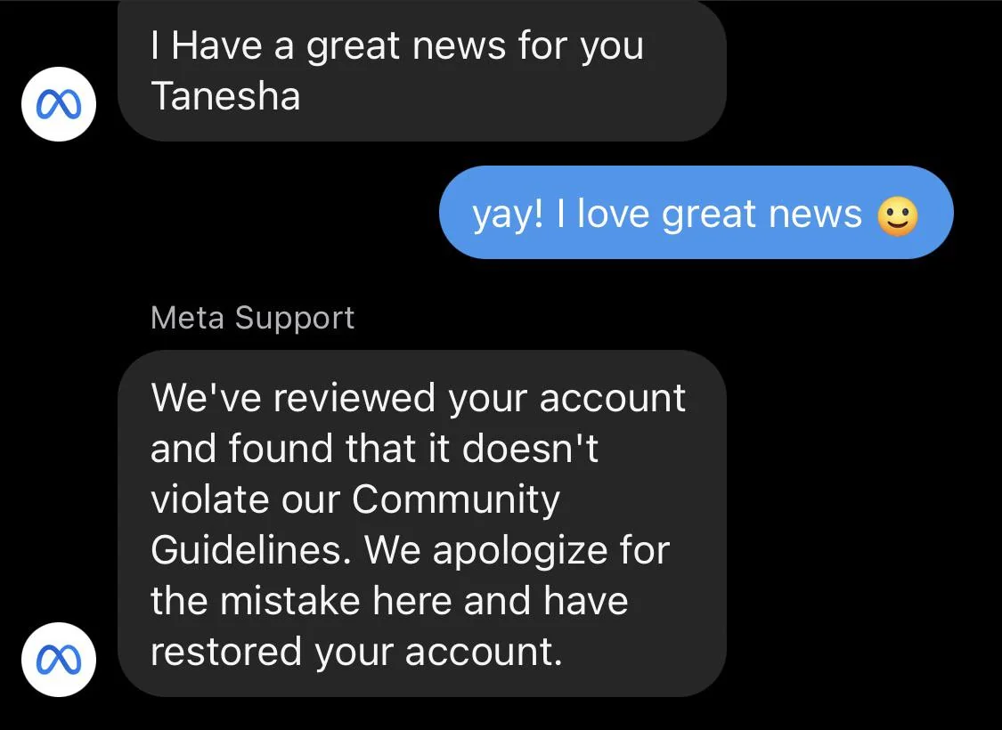 meta-account-restored