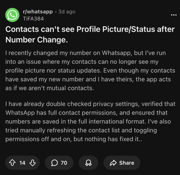 Reddit-Post-Screenshot-WhatsApp-Profile-Photo-Bug