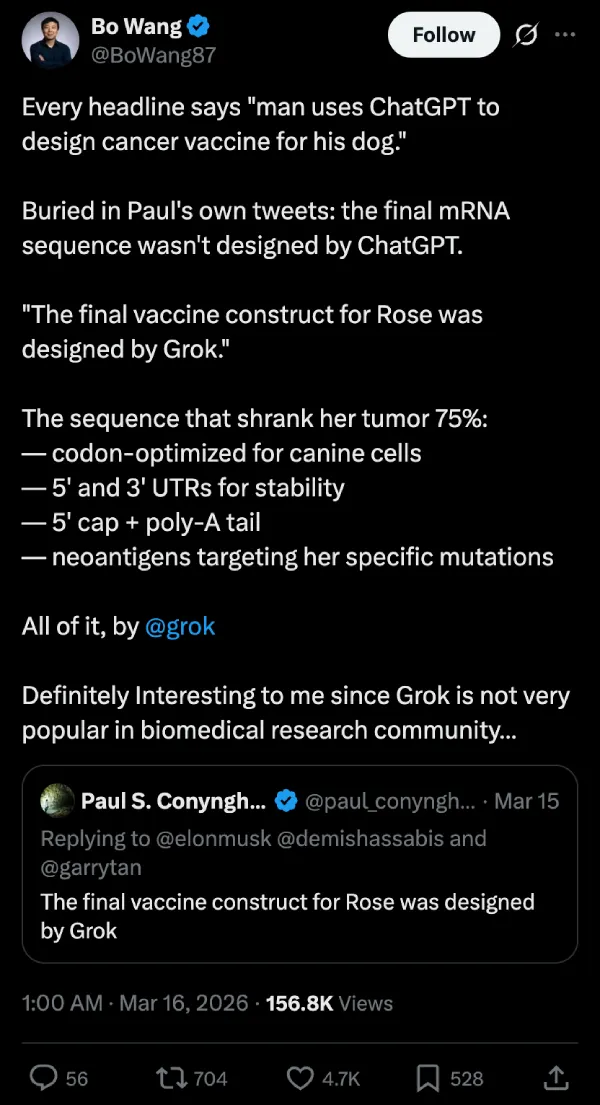 grok-mrna-vaccine-dog-post